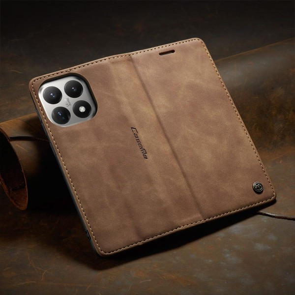 Чохол-книжка CaseMe Нубук для Xiaomi 15T світло-коричневий