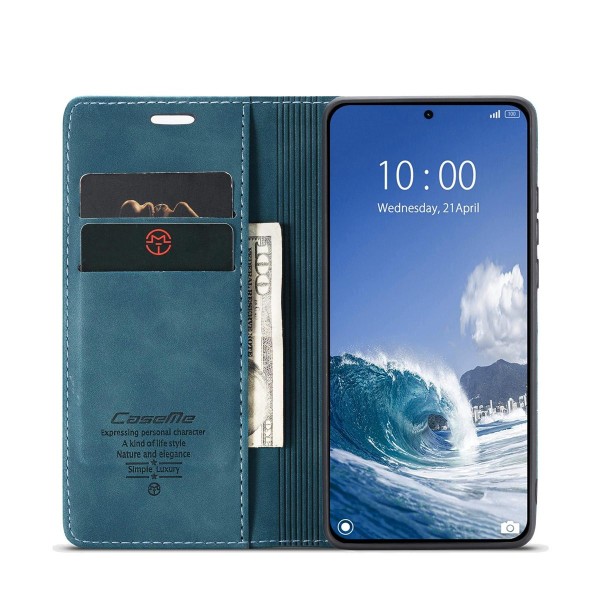 Чохол-книжка CaseMe Нубук для Xiaomi 15T бірюзовий