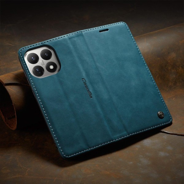 Чохол-книжка CaseMe Нубук для Xiaomi 15T бірюзовий