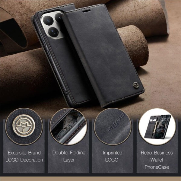 Чохол-книжка CaseMe Нубук для Xiaomi 17T чорний