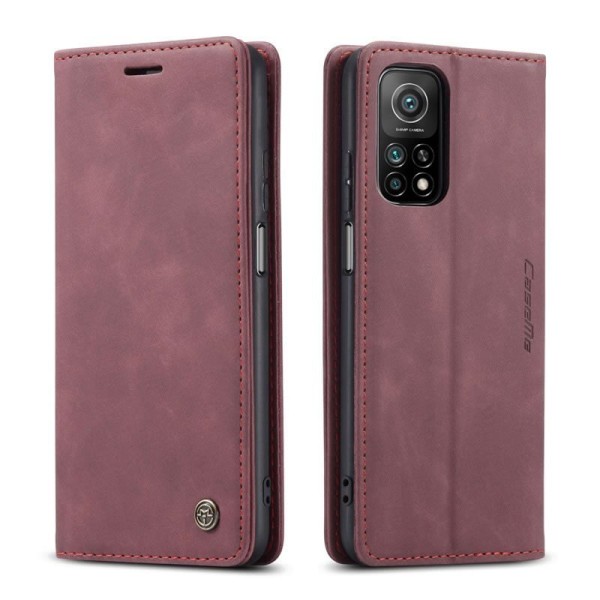 Чохол-книжка CaseMe Нубук для Xiaomi Mi 10T/Pro бордовий