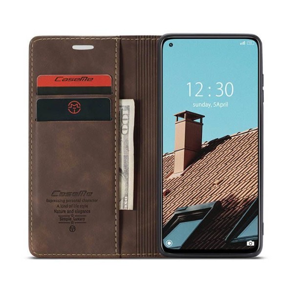 Чохол-книжка CaseMe Нубук для Xiaomi Mi 10T/Pro темно-коричневий