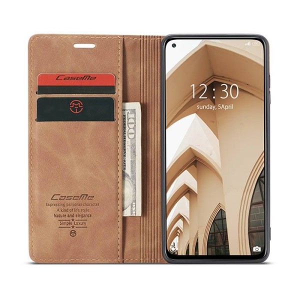 Чохол-книжка CaseMe Нубук для Xiaomi Mi 10T/Pro світло-коричневий