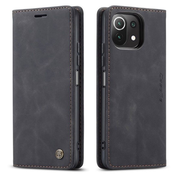 Чохол-книжка CaseMe Нубук для Xiaomi Mi 11 Lite чорний