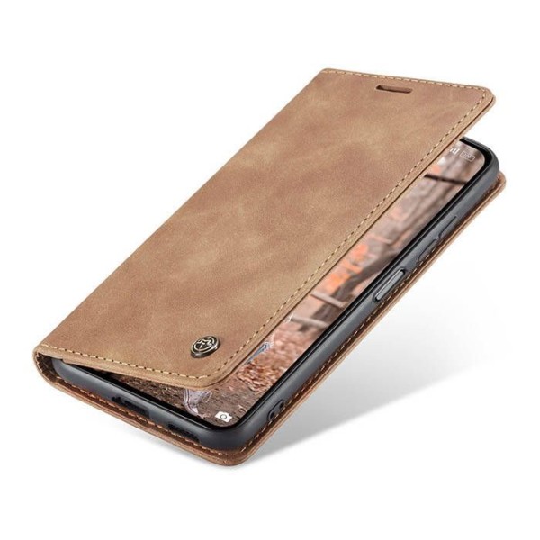 Чохол-книжка CaseMe Нубук для Xiaomi Mi 11 Lite світло-коричневий