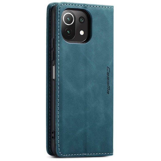 Чохол-книжка CaseMe Нубук для Xiaomi Mi 11 Lite бірюзовий