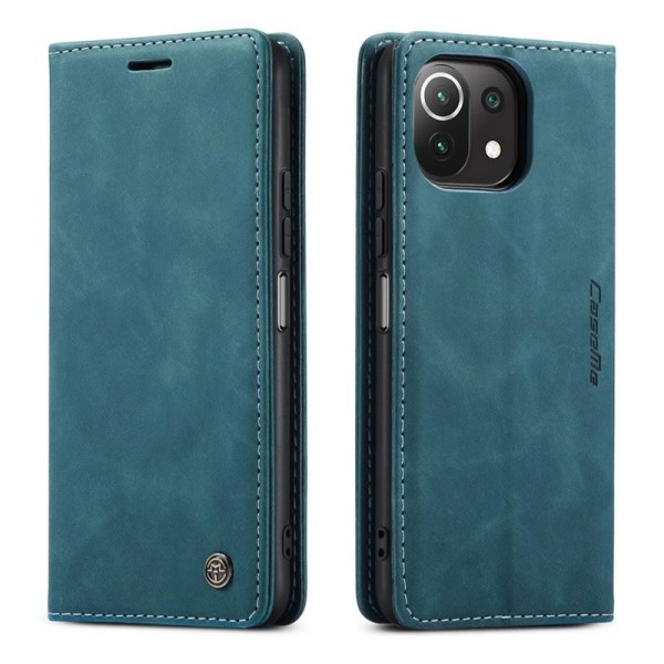 Чохол-книжка CaseMe Нубук для Xiaomi Mi 11 Lite бірюзовий