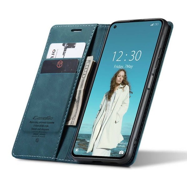 Чохол-книжка CaseMe Нубук для Xiaomi Mi 11 Lite бірюзовий