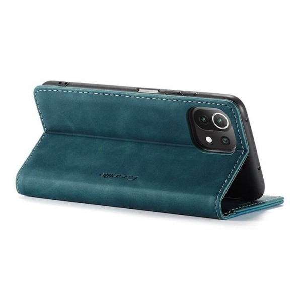 Чохол-книжка CaseMe Нубук для Xiaomi Mi 11 Lite бірюзовий