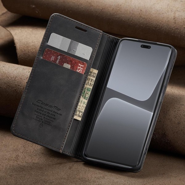 Чохол-книжка CaseMe Нубук для Xiaomi Mi 13 Lite чорний