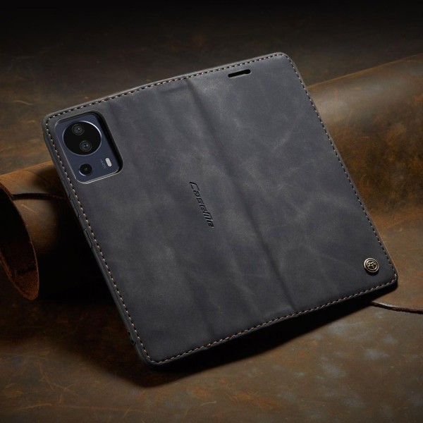 Чохол-книжка CaseMe Нубук для Xiaomi Mi 13 Lite чорний
