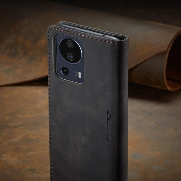 Чохол-книжка CaseMe Нубук для Xiaomi Mi 13 Lite чорний