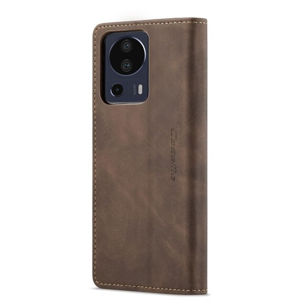 Чохол-книжка CaseMe Нубук для Xiaomi Mi 13 Lite темно-коричневий