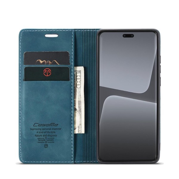 Чохол-книжка CaseMe Нубук для Xiaomi Mi 13 Lite бірюзовий