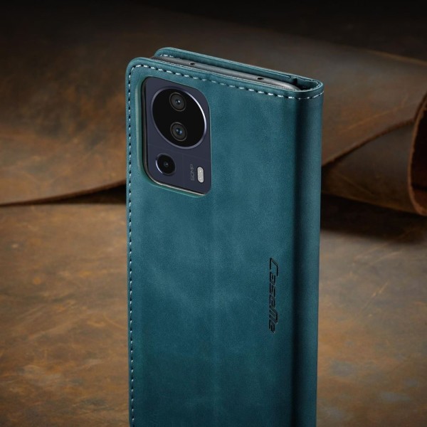 Чохол-книжка CaseMe Нубук для Xiaomi Mi 13 Lite бірюзовий