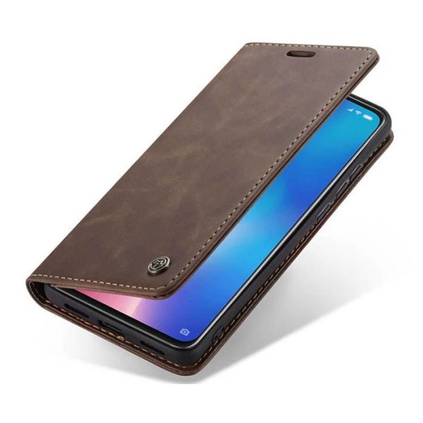 Чохол-книжка CaseMe Нубук для Xiaomi Mi 9 темно-коричневий