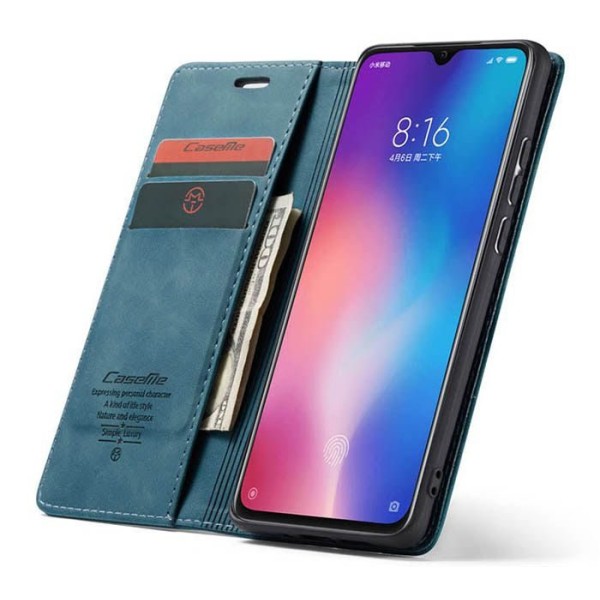 Чохол-книжка CaseMe Нубук для Xiaomi Mi 9 бірюзовий