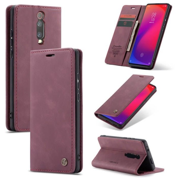 Чохол-книжка CaseMe Нубук для Xiaomi Mi 9T/Pro (Redmi K20) бордовий